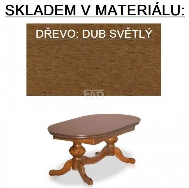 Konferenčný stolík Herkules ovál - SKLADOM (dub svetly)